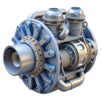 enchanting vintage Highly detailed spaceship engine with exposed mechanics NO BACKGROUND with Transparent Background. perfect clarity png