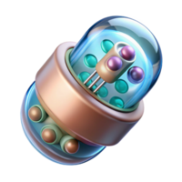 glorious celebrated Futuristic medical implant with nanotechnology components NO BACKGROUND with Transparent Background. png