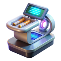 exquisite dynamic modern Futuristic medical scanner displaying genetic data NO BACKGROUND with Transparent Background. exclusive png