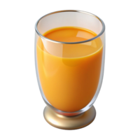 elegant unparalleled Glass of orange juice. NO BACKGROUND with Transparent Background. png