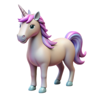 extraordinary rustic Unicorn, mythical horse with a single horn. NO BACKGROUND with Transparent Background. flawless png