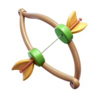 exceptional traditional Bow and arrow of Artemis. NO BACKGROUND with Transparent Background. gallery standard png