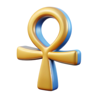 impressive harmonious minimalist Ankh, Egyptian symbol of life. NO BACKGROUND with Transparent Background. high quality png