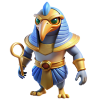 enchanting calm retro Horus, Egyptian god of the sky. NO BACKGROUND with Transparent Background. high resolution png