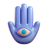 harmonious splendid Hamsa hand symbol. NO BACKGROUND with Transparent Background. expertly shot png