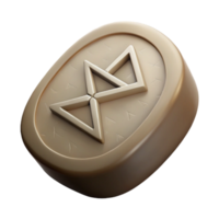 extraordinary memorable Norse Rune Stone with inscription. NO BACKGROUND with Transparent Background. png