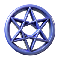 glorious retro Pentacle symbol. NO BACKGROUND with Transparent Background. artisan png