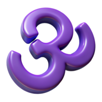 extraordinary romantic avant-garde Om symbol. NO BACKGROUND with Transparent Background. expertly shot png