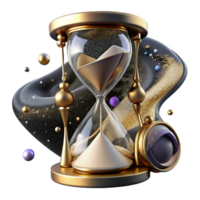 serene classic Broken Hourglass with Scattered Sand Cutout genuine png