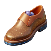 extraordinary creative Brown Leather Shoe Side View Isolated exclusive png