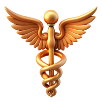 exquisite impressionist Caduceus, Hermes's staff. NO BACKGROUND with Transparent Background. gallery standard png