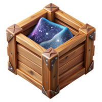 impressive minimalist Brown Wooden Crate Top View Isolated premium png
