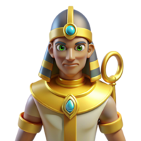 energetic mesmerizing Osiris, Egyptian god of the afterlife. NO BACKGROUND with Transparent Background. high resolution png