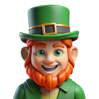 glorious unparalleled Leprechaun, mythical creature from Irish folklore. NO BACKGROUND with Transparent Background. png