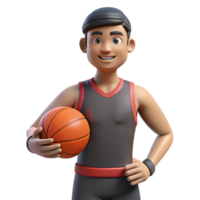 energetic dazzling Athlete, holding basketball, NO BACKGROUND with Transparent Background. gallery standard png