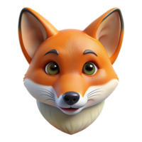 fascinating ethereal geometric Fox, portrait, NO BACKGROUND with Transparent Background. genuine png