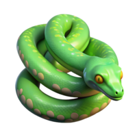 gorgeous geometric A slithering green tree python, NO BACKGROUND with Transparent Background. handcrafted png