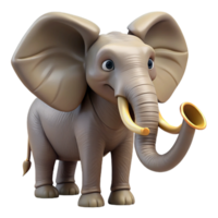 enchanting memorable A trumpeting African elephant, NO BACKGROUND with Transparent Background. png