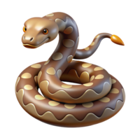 gorgeous dreamy retro A slithering rattlesnake, NO BACKGROUND with Transparent Background. impeccable png