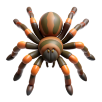 energetic radiant A tarantula, NO BACKGROUND with Transparent Background. masterfully captured png