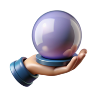 enchanting signature A single, withered hand clutching a crystal ball. NO BACKGROUND with Transparent Background. png