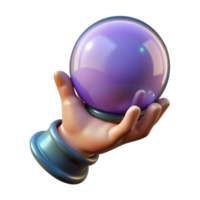 extraordinary iconic A single, withered hand clutching a crystal ball. NO BACKGROUND with Transparent Background. png