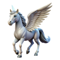 gorgeous avant-garde A majestic pegasus with feathered wings. NO BACKGROUND with Transparent Background. studio quality png