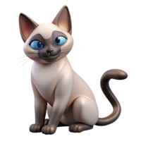 hypnotic mysterious renaissance Siamese cat grooming itself, NO BACKGROUND with Transparent Background. exclusive png