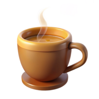 requintado romântico arte deco café caneca com vapor, não fundo com transparente fundo. exclusivo png