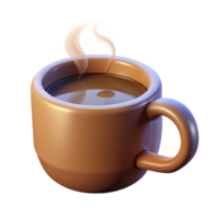 impressive dreamy rustic Coffee mug with steam, NO BACKGROUND with Transparent Background. authentic png