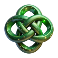 extraordinary abstract Celtic Knot Iconography Transparent with Green Hue high quality png