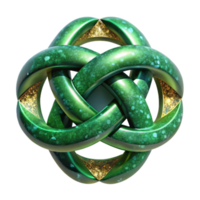 wonderful minimalist Celtic Knot Iconography Transparent with Green Hue premium png