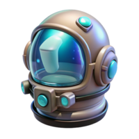 extraordinary abstract Crystalline space helmet with bioluminescent accents, NO BACKGROUND with Transparent Background. impeccable png
