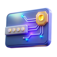 enchanting coveted Futuristic keycard with glowing circuitry, NO BACKGROUND with Transparent Background. png