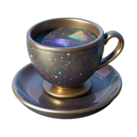 extraordinary modern Ceramic Teacup with Saucer Matching Pattern Transparent Background high resolution png