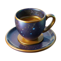 extraordinary rustic Ceramic Teacup with Saucer Matching Pattern Transparent Background original png