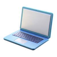 exquisite joyful classic Laptop with blank white screen NO BACKGROUND with Transparent Background. high quality png