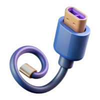 hypnotic coveted Data cable with USB-C connector NO BACKGROUND with Transparent Background. png
