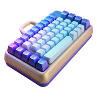 excepcional impressionista jogos teclado com mecânico chaves não fundo com transparente fundo. 4k png