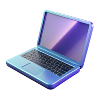 elegant memorable Laptop computer with open lid NO BACKGROUND with Transparent Background. png