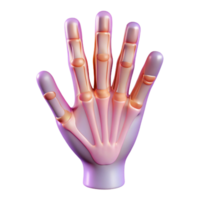 harmonious radiant X-ray image of a human hand NO BACKGROUND with Transparent Background. refined png