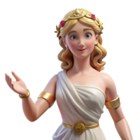 exquisite timeless Aphrodite, Goddess of Love and Beauty, elegant pose, NO BACKGROUND with Transparent Background. png