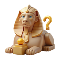exquisite acclaimed Sphinx, mythical creature, with riddle, NO BACKGROUND with Transparent Background. png