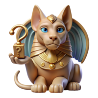 gorgeous romantic coastal Sphinx, mythical creature, with riddle, NO BACKGROUND with Transparent Background. genuine png
