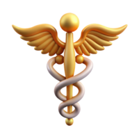 harmonious dazzling Caduceus, Hermes' staff, NO BACKGROUND with Transparent Background. professional png