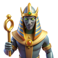 glorious signature Osiris, Egyptian god of the underworld, NO BACKGROUND with Transparent Background. png
