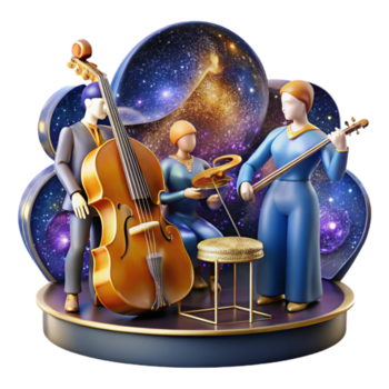 vivace minimalista classico orchestra ritagliare con musicisti e strumenti originale png