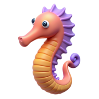 impressive reflective tropical Seahorse NO BACKGROUND with Transparent Background. flawless png