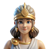 glorious signature Athena, Goddess of Wisdom, wearing helmet, NO BACKGROUND with Transparent Background. png
