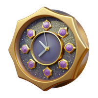 magnificent artistic Clock Face with Arabic Numerals Isolated original png